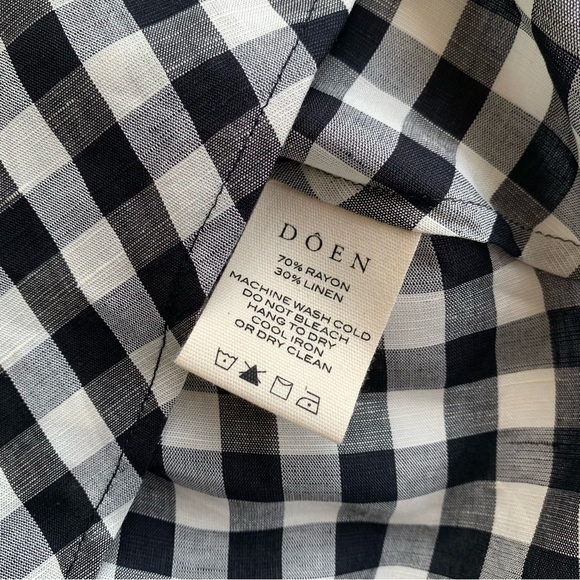 NWT Doen Elowen Linen Rayon Midi Slip A Line Skirt Marilyn Gingham Print - Picture 10 of 12